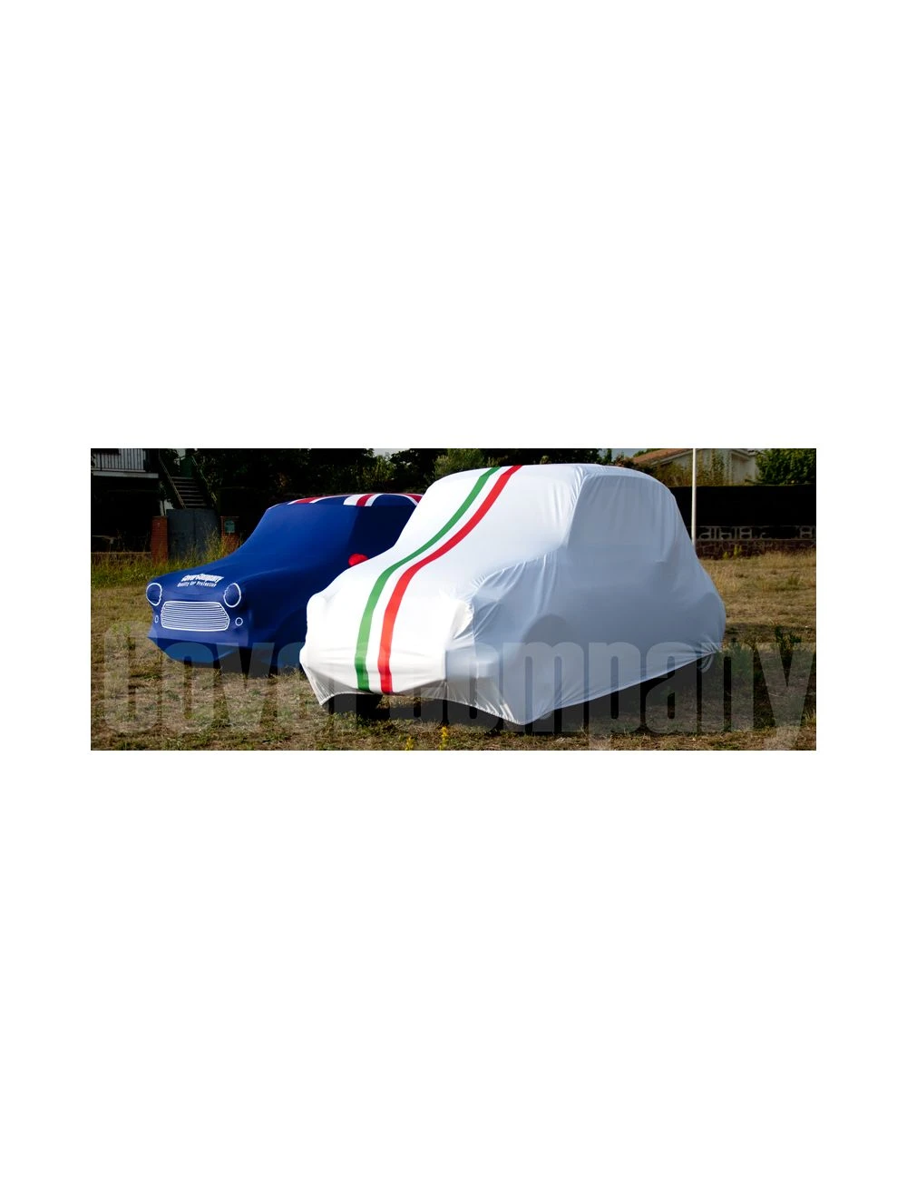Telo Copriauto per Fiat 500 GQ/500 Sport Cabrio Protezione impermeabile Polvere Sole Antivento Copertura per auto da esterno con custodia,A/Black